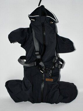 PAWBOSE Waterproof Dog Raincoat with Harness, Grey, 2XL, Reflective, NWT